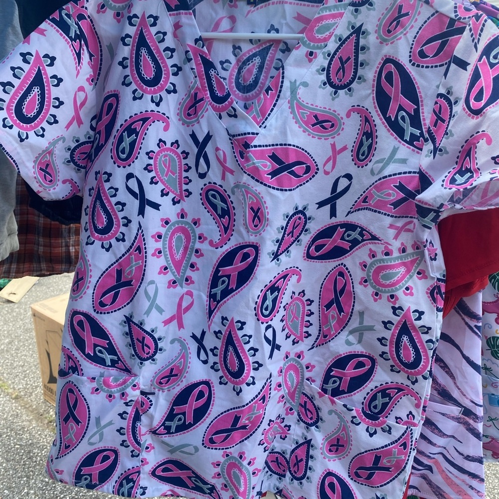 Awareness scrub top